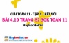 Bài 4.10 SGK Toán 11 tập 1 Kết nối tri thức